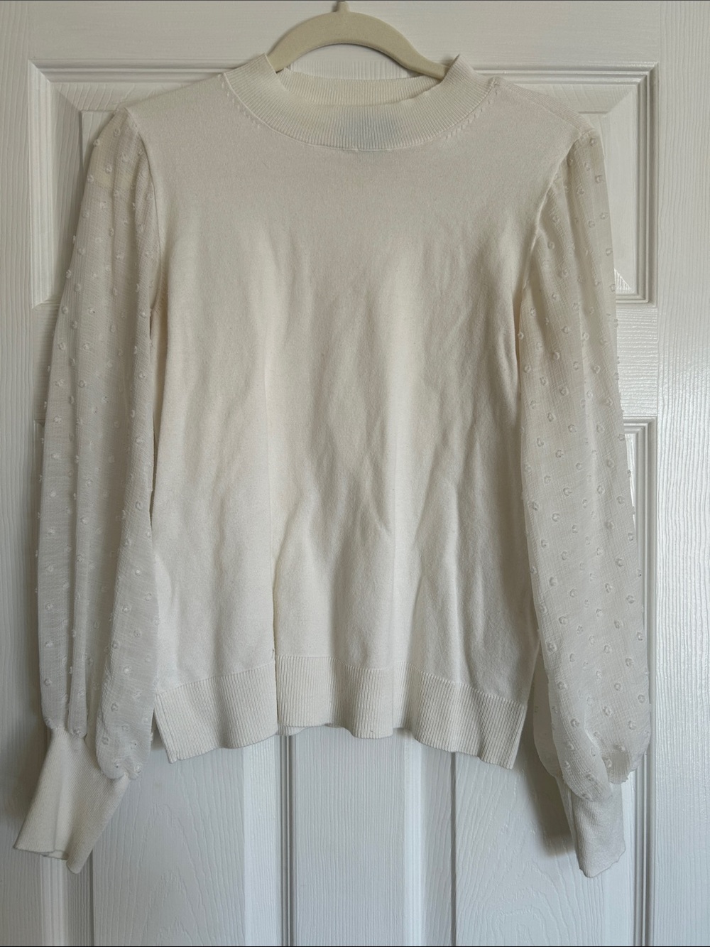 CeCe Cream Puff-Sleeve Cowl Neck Sweater